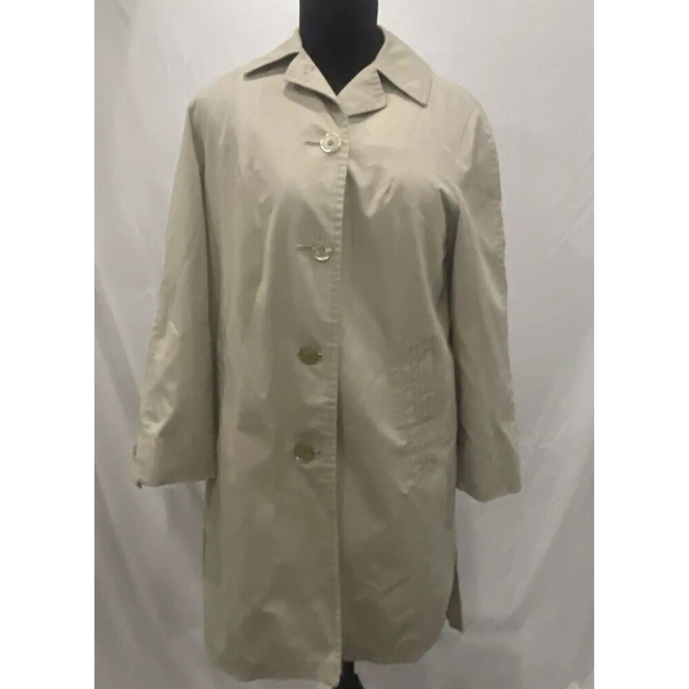 Vintage Harbor Master "Buoy Cloth" Lined Trench Coat Petite 8 Flagship Pile